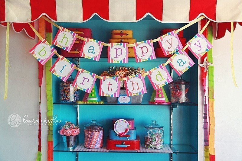 Lollipop Birthday Party Collection - Printable Full Collection - The TomKat Studio