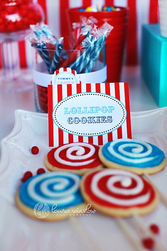 Circus Party Printable Favor Tags by The TomKat Studio