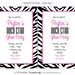 PRINTABLE Invitation Design - Zebra and Pink Collection - The TomKat Studio