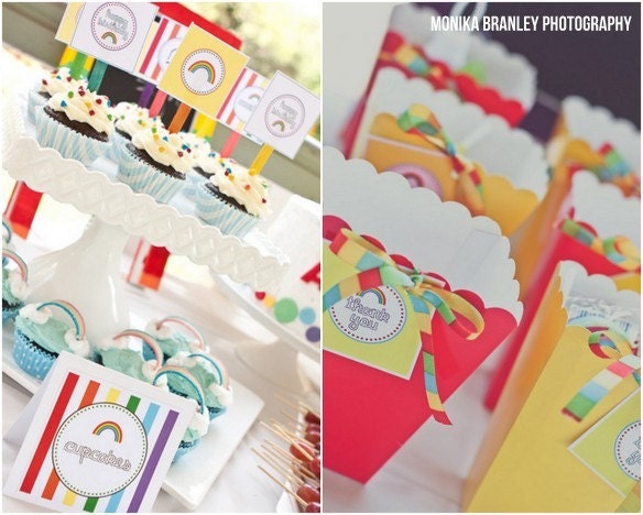 Rainbow Birthday Party - Full Printable Collection - The TomKat Studio