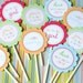 PRINTABLE Bright Baby Cupcake Toppers for Baby Shower - DIY by The TomKat Studio
