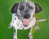 Contemporary Custom Dog Portrait  Acrylic 20" x 20" and 1 1/2" deep