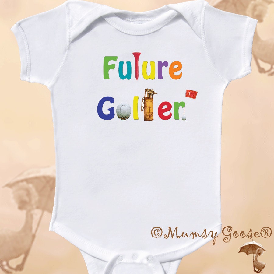 Funny Boy Onesie Golf rompers Boy Onsies Newborn Creepers to Kids Tee's