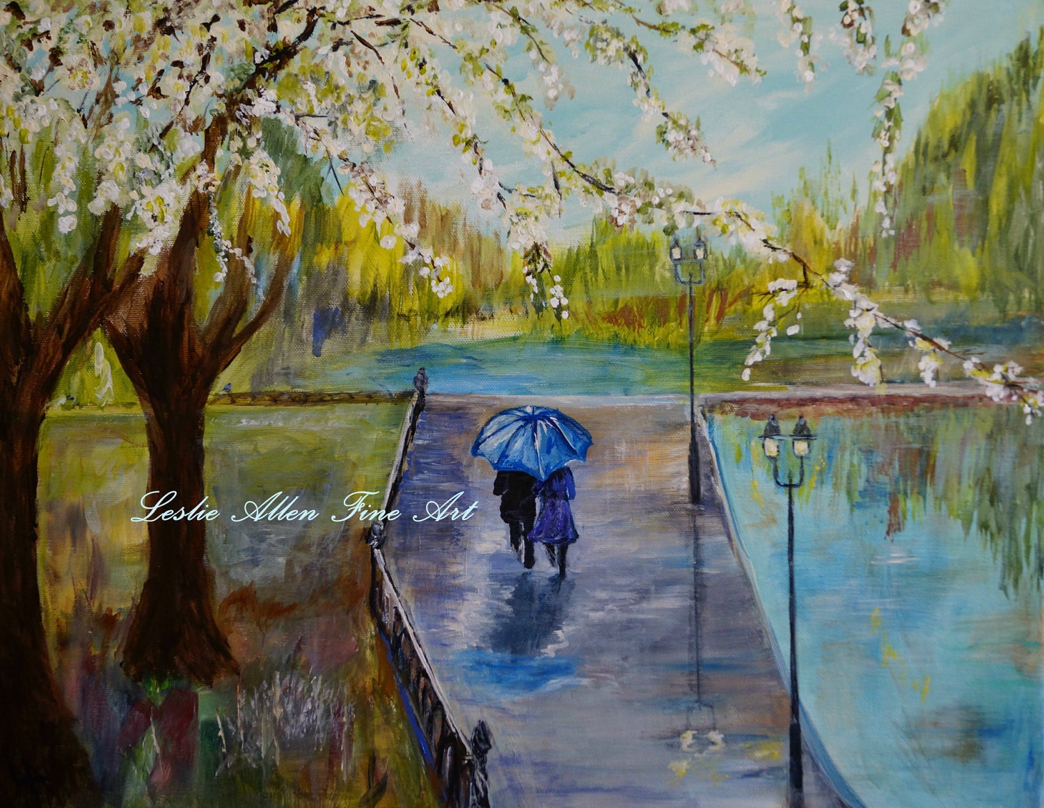 Couple Couples LOVE Romance Romantic Dating  Original Acrylic Painting "The Beauty Of It All" Leslie Allen Fine Art