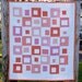 Orange Bright Blocks Modern Baby Quilt