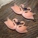 1950's hair barrettes pink swans design - charity for animals