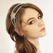 Rhinestone Flower Headband Freshwater Pearl Swarovski Crystal