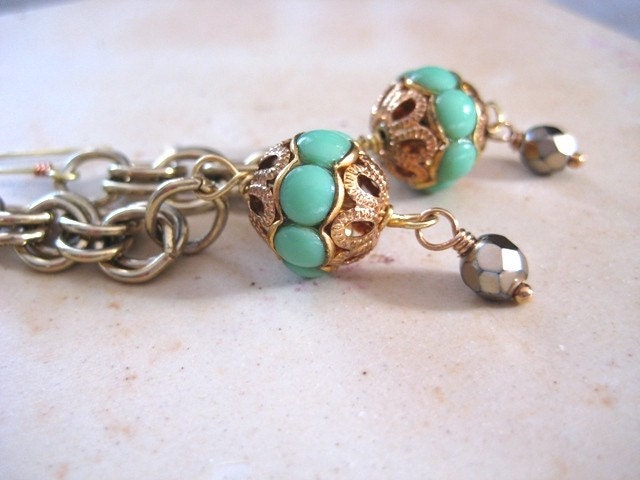 My Favourite Things- earrings seafoam green