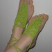 FREE SHIPPING - Lace Shoes - Old Gypsy Style Crochet Shoes - Crocheted Sandals - Beach shoes - Lime - Cotton