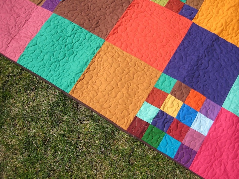 Modern Patchwork Bed Quilt - Patches of Patchwork