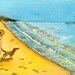 Original 4x6 Painting -- Beach Day