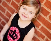 Pink and Red Damask Modern Princess Crown ... Girls Birthday Shirt Il_170x135
