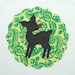 Christmas Shirt ...  Ready To Ship Girls Size 6 WHITE long sleeve ... Sale Sale ... Green Vintage Rudolph Reindeer Silhouette shirt