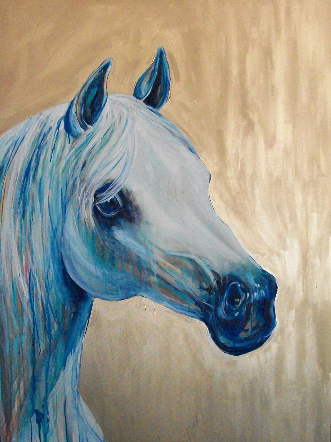 Whisper Original Horse Painting 36x48" painting by Jennifer Moreman