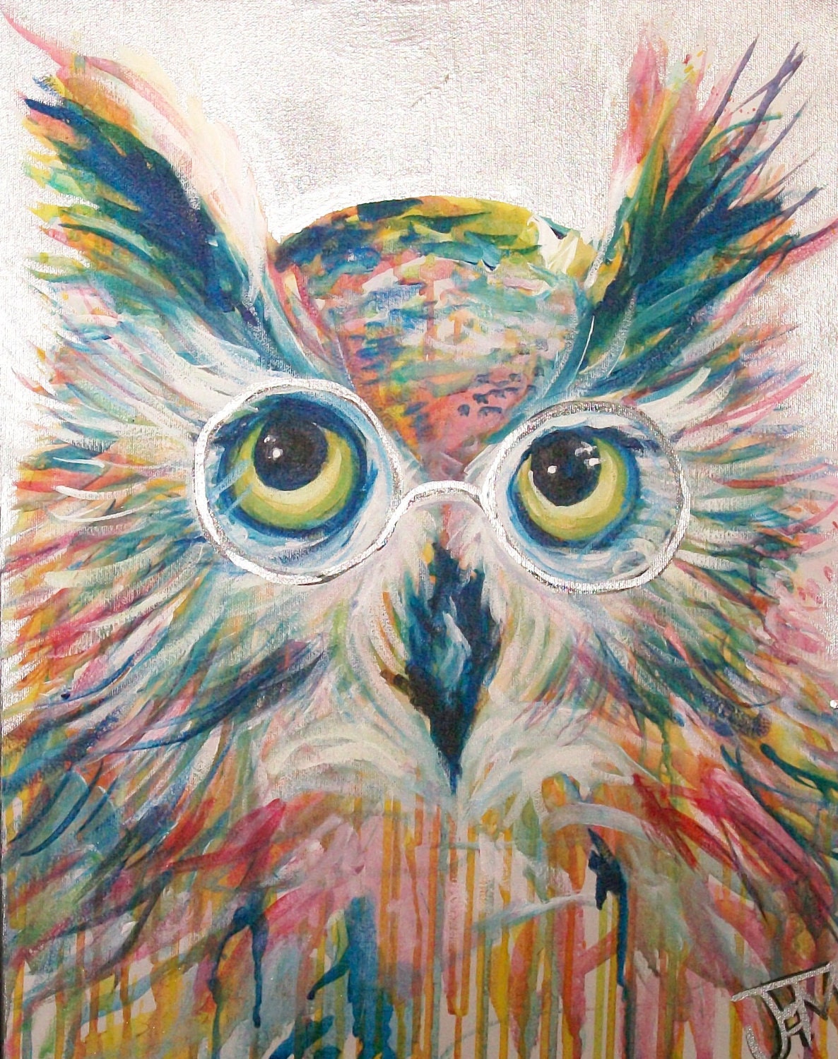 Clementine the Owl 16x20 original painting by Jennifer Moreman