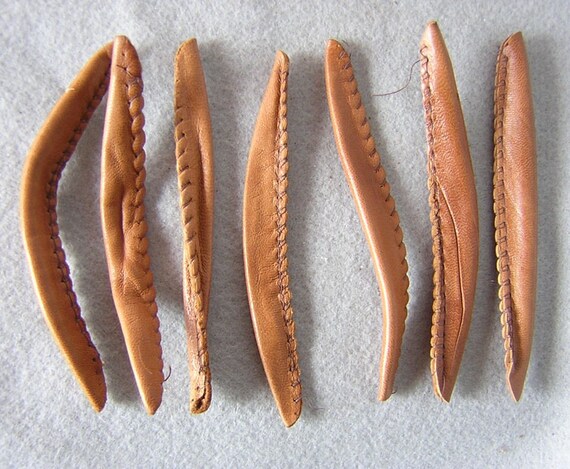 7 Antique Victorian Leather Hair Curlers by Neatcurios on Etsy