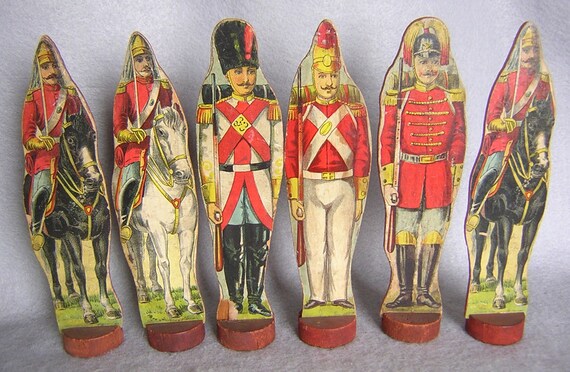 Victorian+Toy+Soldiers Antique Victorian Era Wood Soldier Toys by Neatcurios on Etsy