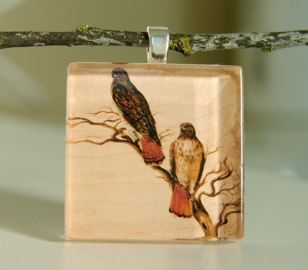 Two Hawks Pendant