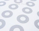 Gray Circle Reinforcement Stickers - FREE SHIPPING