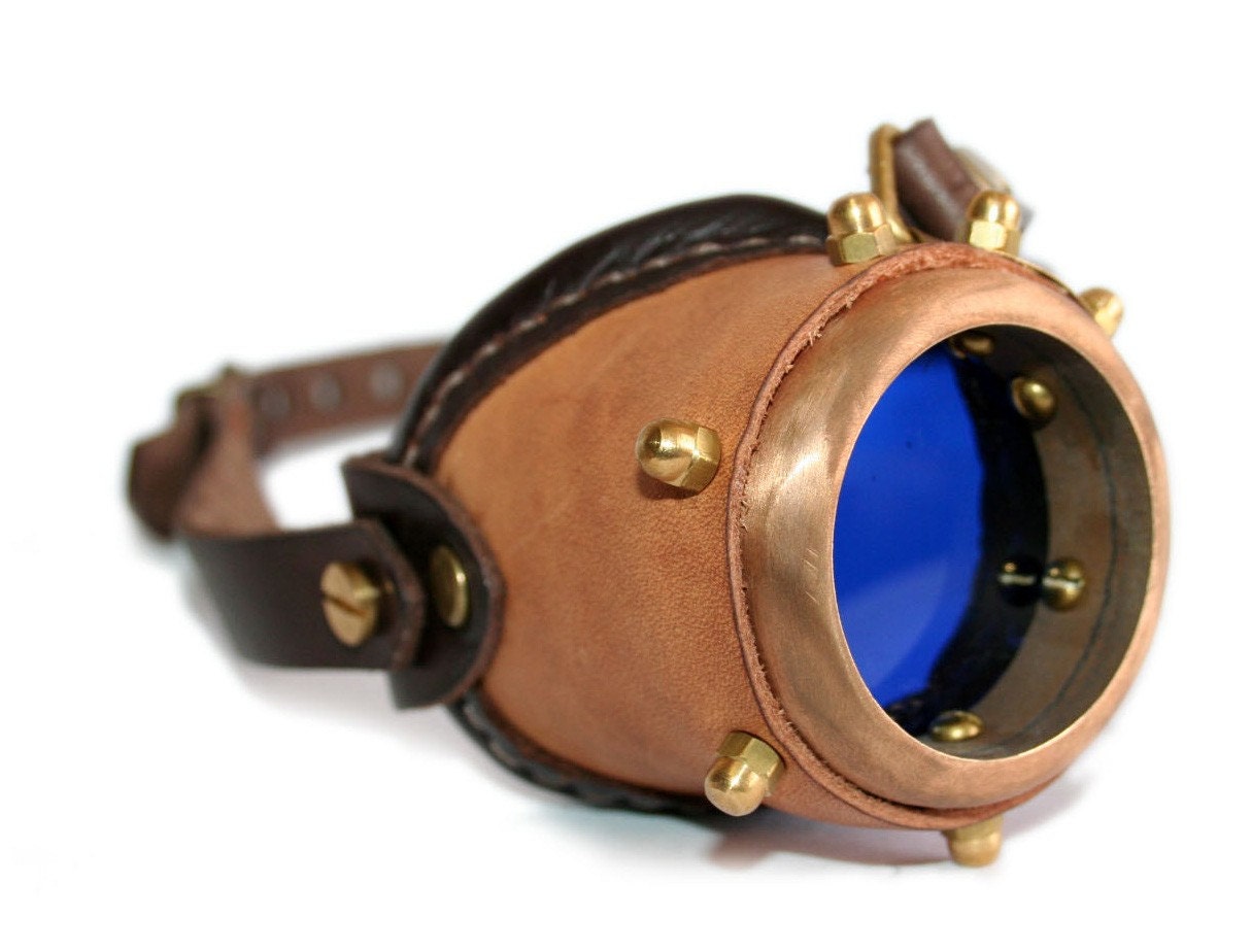 Steampunk Mono Goggle From Solid Brass Anatoray By Mannandco