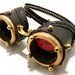 Steampunk solid brass goggles (Anatoray Volunteer's widespread design no.1) BLACK
