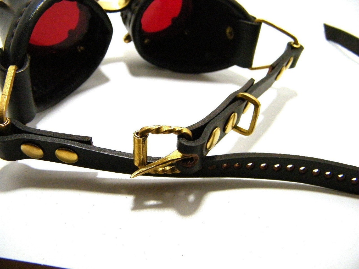Steampunk solid brass goggles (Anatoray Volunteer's widespread design no.1) BLACK