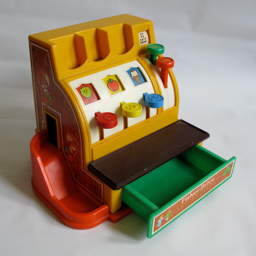 Vintage Fisher Price Toy Cash Register