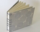 Silver Mums on Natural Medium Guest Book, Made To Order