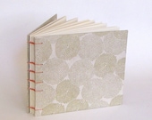 Gold Mums on Natural Medium Guest Book, Made To Order