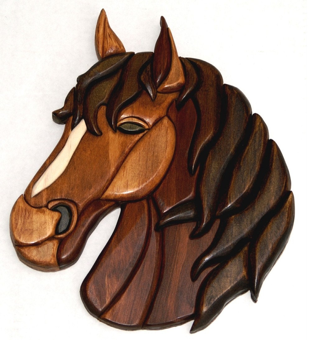 Horse head wall hanging by JCsWoodCreations on Etsy