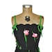 1970s Floral Dress / tulip garden day dress / Small