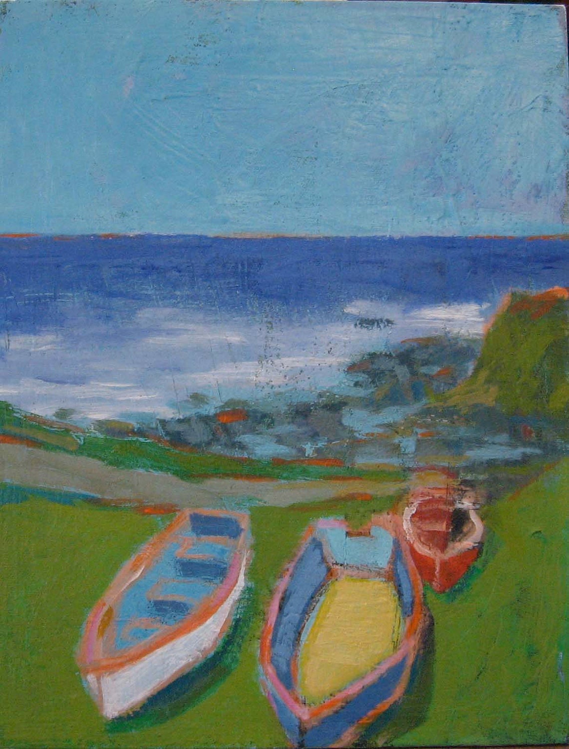 Patient Boats - Original Painting