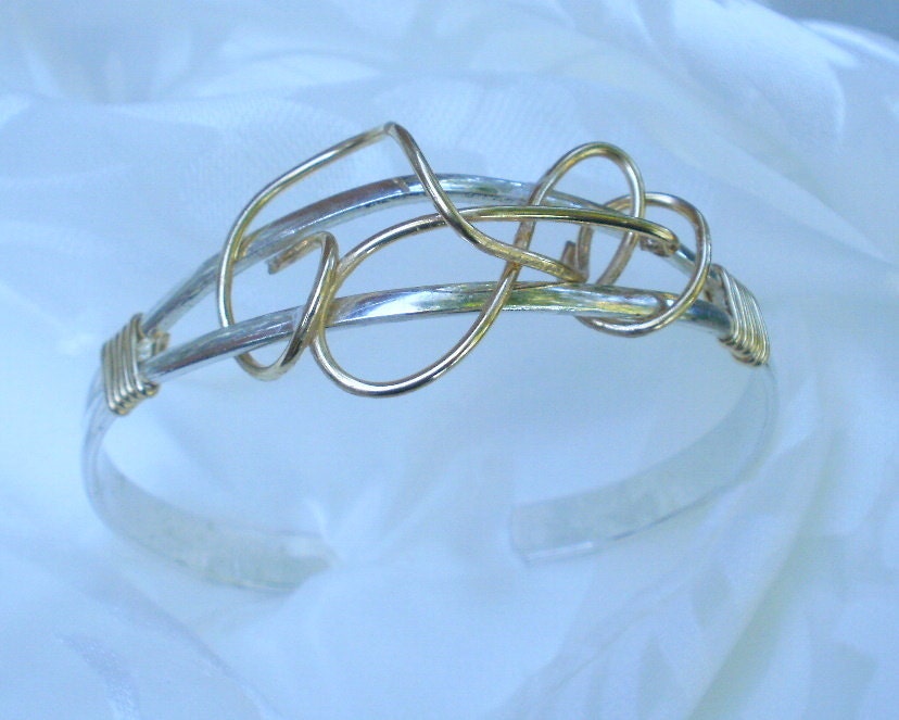 Swirls of Gold Cuff Bracelet