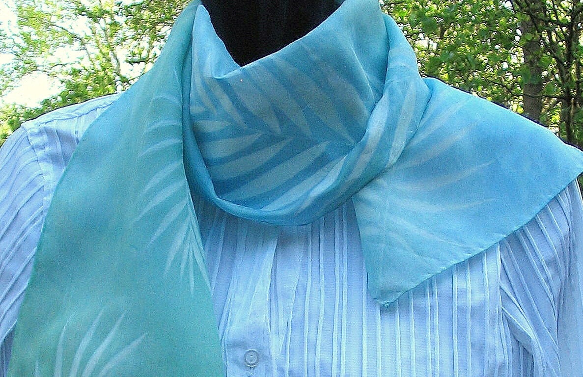 Palm Leaves Silk Scarf
