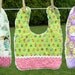 Chenille Bib 3 layer absorbant cotton with Matryoshka Doll Fabric