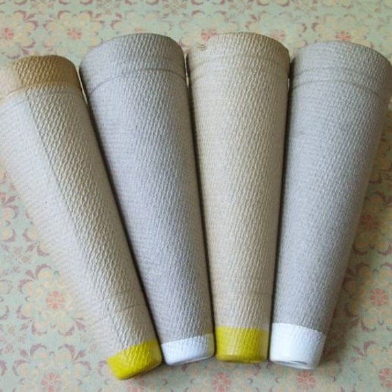 4 Vintage Cardboard Thread Cones for Crafts by TinselandTrinkets