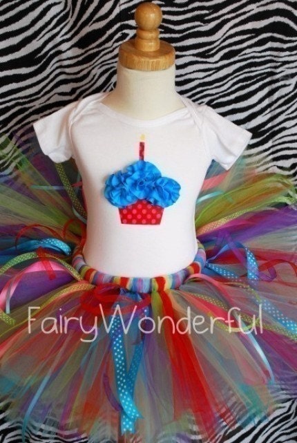 Boutique Gumdrop Giggles 3D Cupcake Short Sleeve Shirt or Onesie made to match our Gumdrop Giggles Tutu