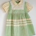Vintage 1940's Toddler Girl Dress - Green with Dots (3T)