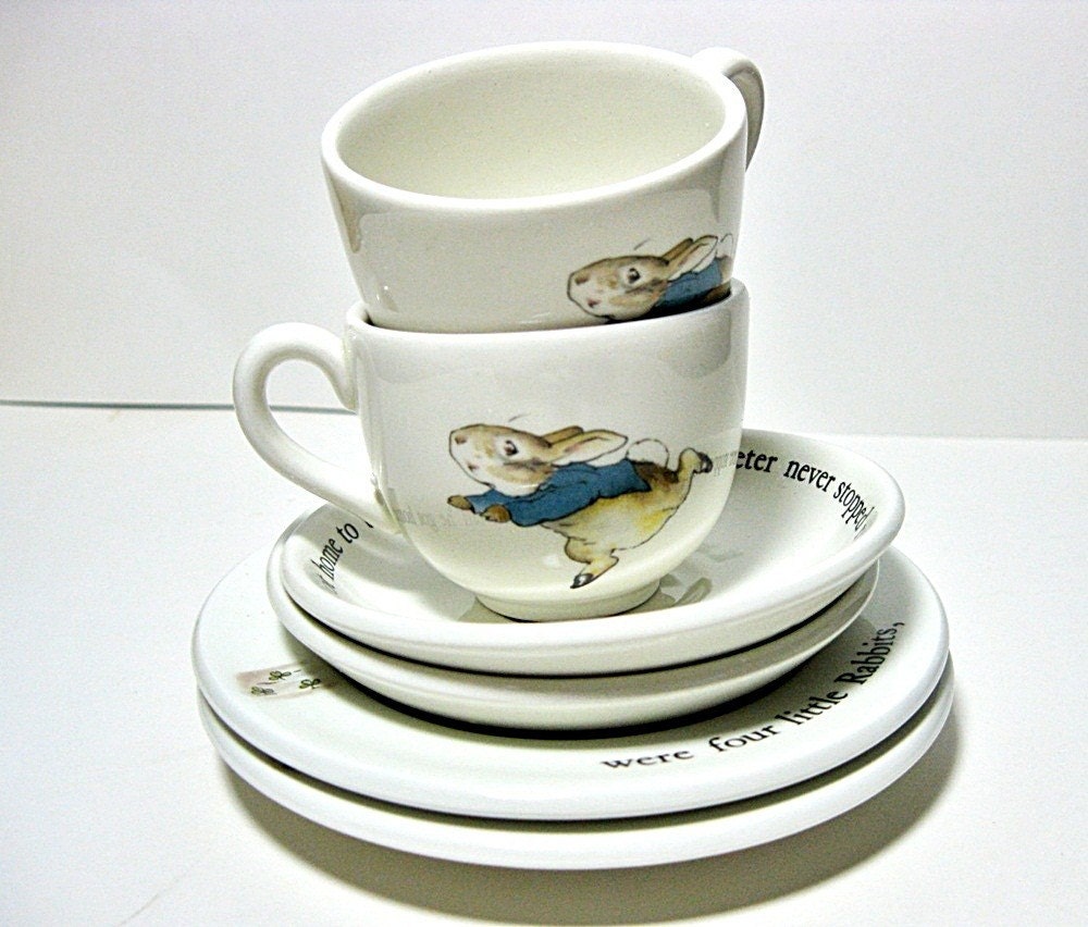 peter rabbit miniature tea set