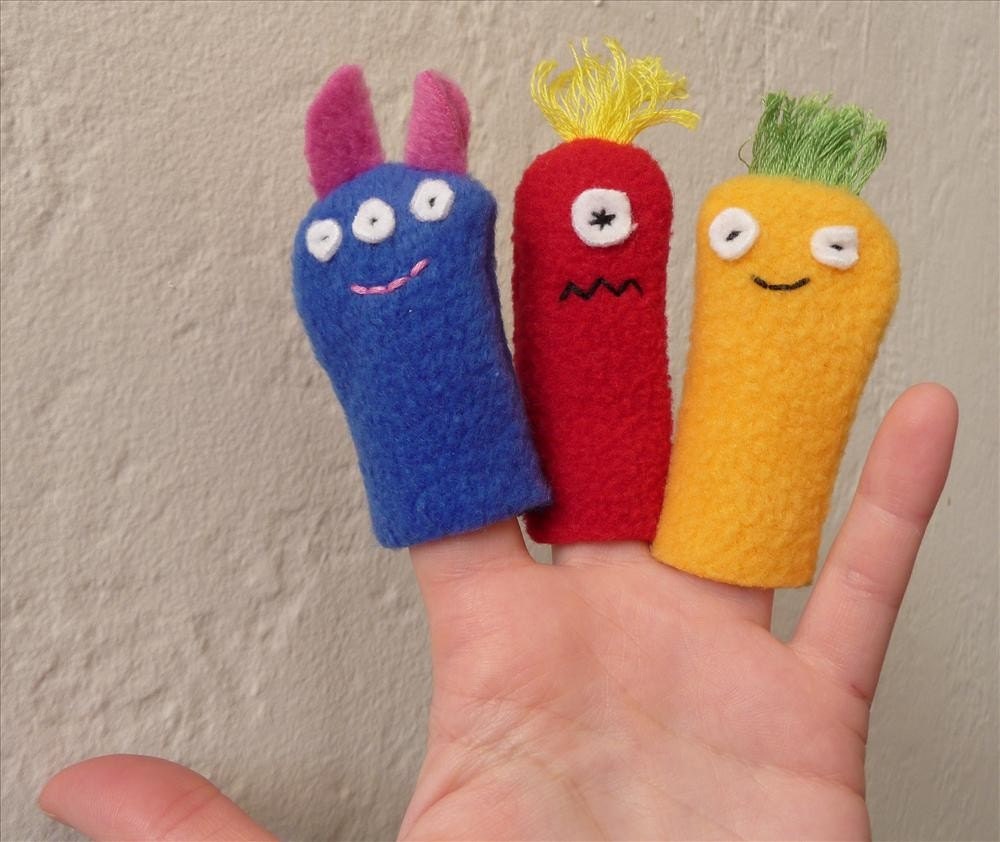 3 Monster Finger Puppets