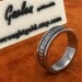Pure Palladium 6mm band with grooves