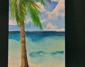 A Slice of the Beach (Original acyrlic painted on location caribbean  Islands) on Etsy