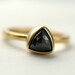 Rose Cut Black Diamond Trillion - One Of A Kind