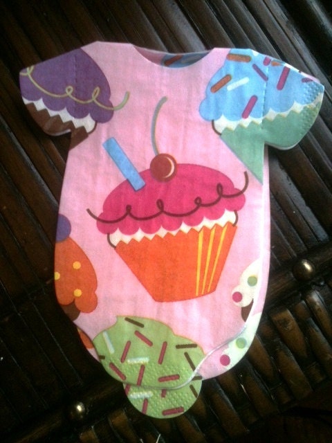 Set of 30 Baby shower onesie napkins or banner decoration for your little cupcake Il_170x135