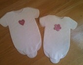 Cute as a button Baby shower onesie napkins or decoration Choose heart or flower button Il_170x135