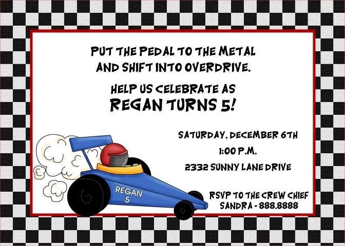 Race Car, Go Kart Birthday Invitations Il_170x135