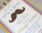 Mustache Bash Custom Baby Shower Invitation Il_170x135