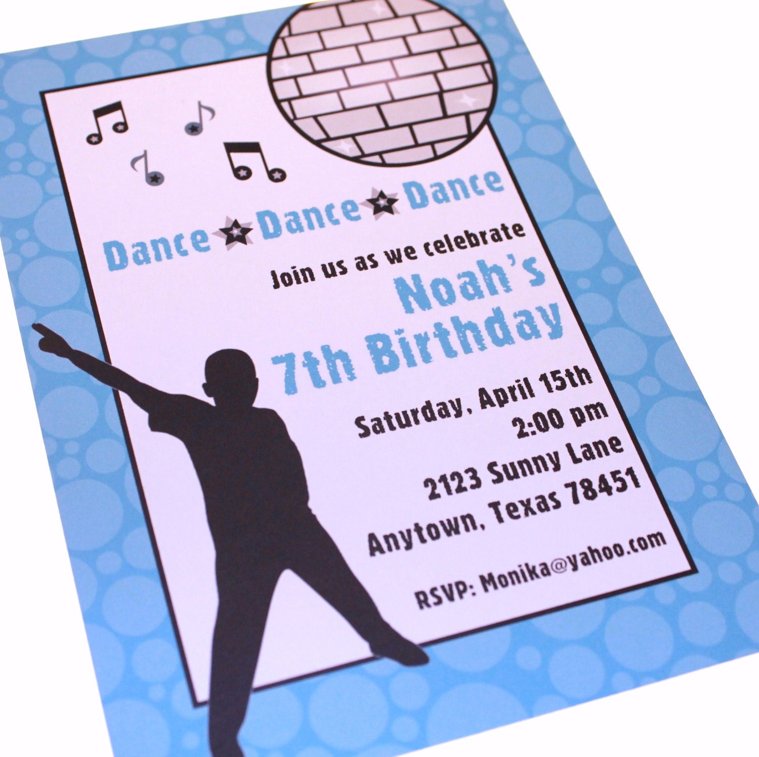 Boys Dance Birthday Invitation Il_570xn