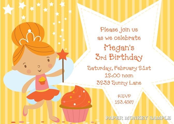 Cupcake Fairies Birthday Invitations, Different designs Il_570xn