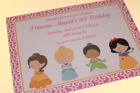 Princess Birthday Invitations Il_570xn